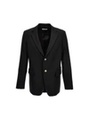 LANVIN WOOL SINGLE BREAST BLAZER JACKET JACKETS BLACK