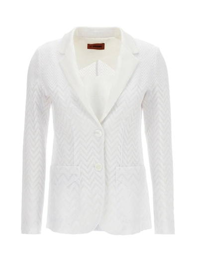 Missoni Blazer Zig Zag In White