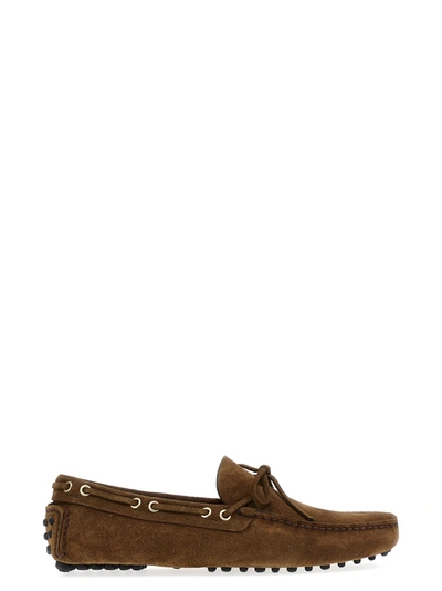 Car Shoe Suede Loafers Brown