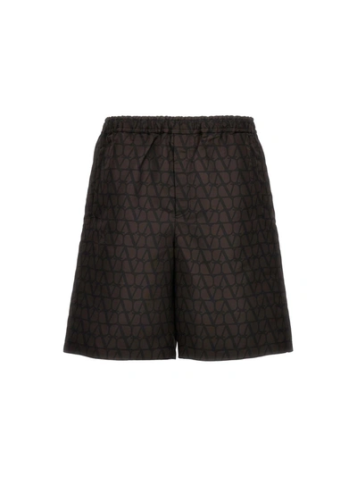 Valentino Iconographic Print Bermuda Shorts In Multicolor