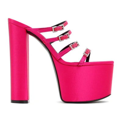 Sergio Rossi Sabot Shoes In Pink &amp; Purple