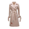 TOMCSANYI Embroidered Trench Coat Blush