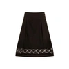 Gucci Black Cotton Skirt In Cotton