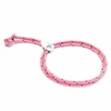 ANCHOR & CREW Pink Pembroke Silver & Rope Bracelet