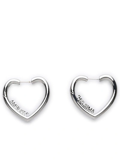Ambush Mini Heart Hoop Earrings In Metallic