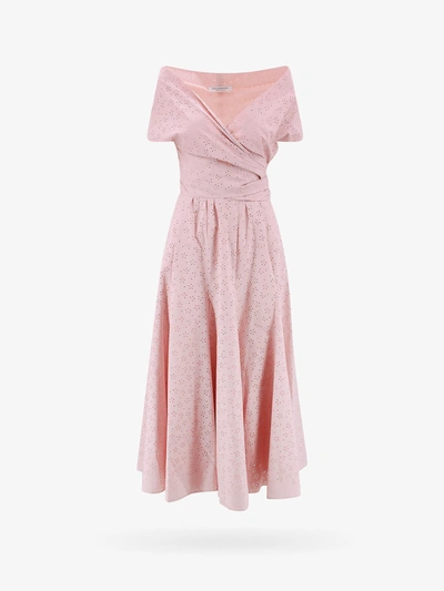 Philosophy Di Lorenzo Serafini Broderie-anglaise Long Dress In Pink