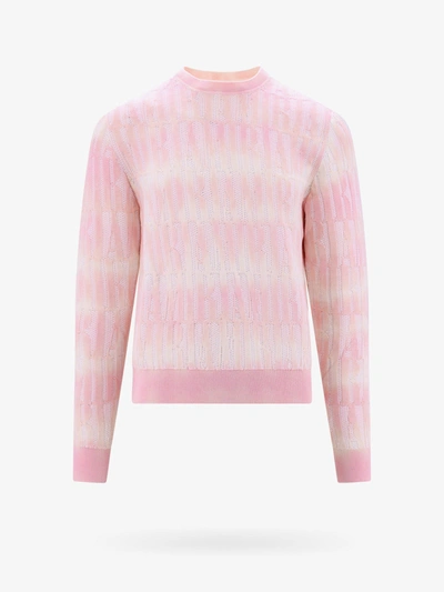 Amiri Repeat Crewneck Knit Sweater In Pastel