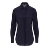 Gucci Midnight Blue Fitted Silk Shirt In Silk