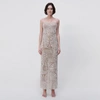 Simkhai Senada Crystal Shell Gown In Silver