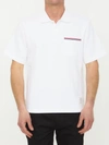 Thom Browne Rwb-stripe Cotton Polo Shirt In White