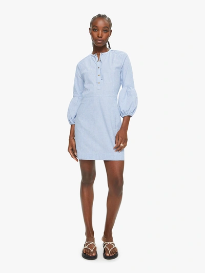 Noam Vita Dress Stripe Chambray In Light Blue