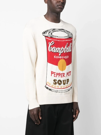 Junya Watanabe Soup Andy Warhol Sweater In White