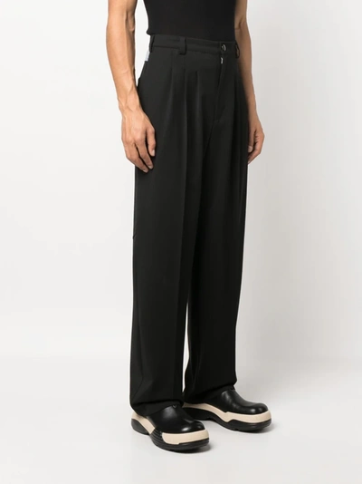 Kiko Kostadinov Kreuk Tailored Trousers Crow In Black