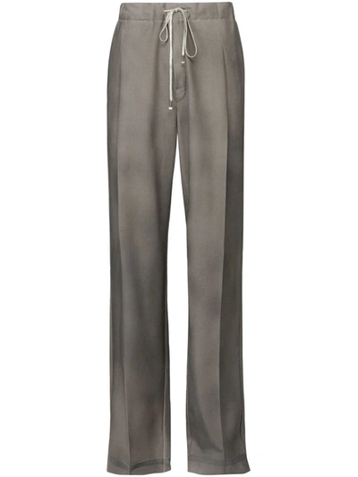 Maison Margiela High-waisted Wide-leg Pants In Grey