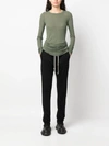 Rick Owens Drkshdw Berlin Drawstring-waist Track Pants In 09 Black