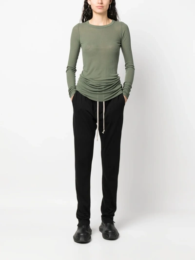 Rick Owens Drkshdw Berlin Drawstring-waist Track Pants In 09 Black