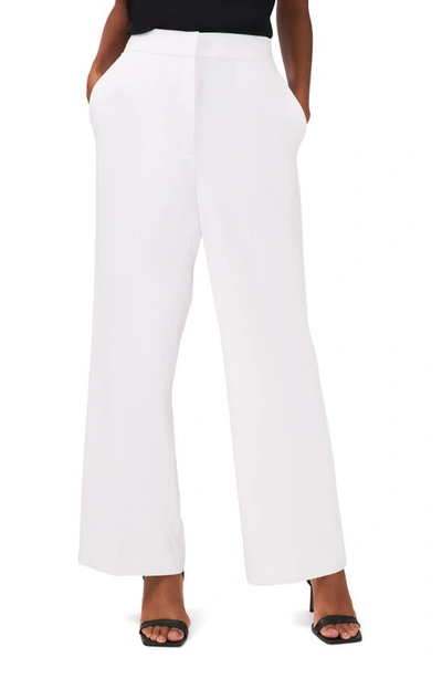 Halogen High Waist Wide Leg Trousers In Bright White