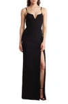 Rebecca Vallance Piero Gown Lime In Black