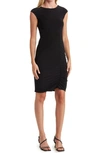 BEBE RUCHED JERSEY DRESS