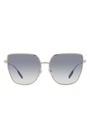 BURBERRY ALEXIS 61MM GRADIENT IRREGULAR SUNGLASSES