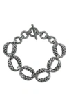 Samuel B. Sterling Silver Oval Link Bracelet In Silver