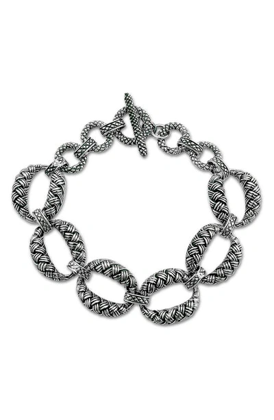 SAMUEL B. STERLING SILVER OVAL LINK BRACELET