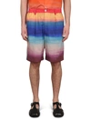 Marni Cotton Bermuda Shorts In Multicolor
