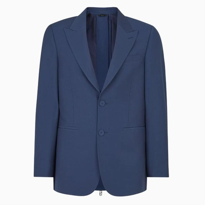 Fendi Single-breasted Jacket In Blue