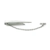 GUCCI Tie Pin With Chain Silver