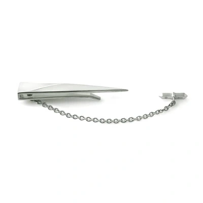 Gucci Tie Pin With Chain Silver