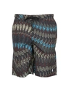 Marcelo Burlon County Of Milan Marcelo Burlon Logo Print Boxer Swimsuit In Brown