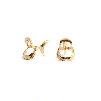 Gucci Shark Jawbone Cufflinks Gold