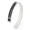 WHISTLE + BANGO 'D' MEN'S INITIAL CUFF - BLACK AND SILVER