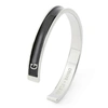 WHISTLE + BANGO 'G' MEN'S INITIAL CUFF - BLACK AND SILVER