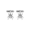 EDGE ONLY Striped Bug Cufflinks In Silver