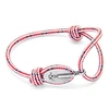 ANCHOR & CREW Red Dash London Silver & Rope Bracelet