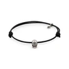 GUCCI SKULL BRACELET OXIDIZED SILVER DIAMOND EYES