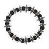 GUCCI LAVA BEADS OXIDIZED STERLING SILVER SPIKY BRACELET