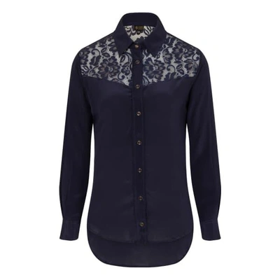 Gucci Midnight Blue Classic Silk Shirt
