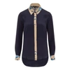 Gucci Midnight Blue Printed Classic Silk Shirt In Silk