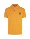 Stone Island Logo Patch Polo Shirt In Brown