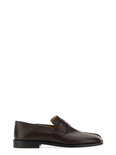 Maison Margiela Collapsible-heel Tabi Loafers In Brown