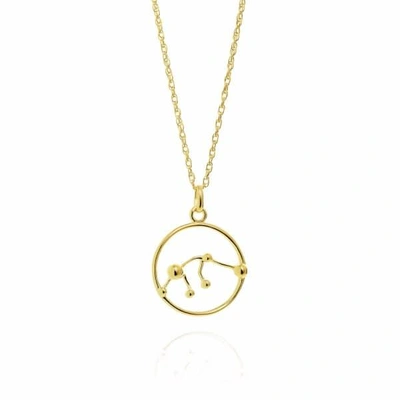 Yasmin Everley Jewellery Aquarius Astrology Necklace In 9ct Gold