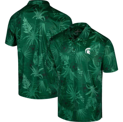 Colosseum Green Michigan State Spartans Palms Team Polo