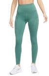 Nike Women's Go Firm-support High-waisted 7/8 Leggings With Pockets In Bicoastal/ Black