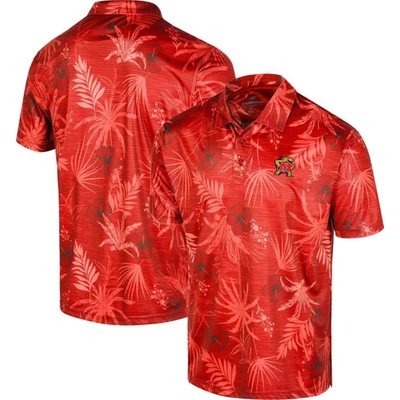 Colosseum Red Maryland Terrapins Palms Team Polo