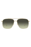 OLIVER PEOPLES OLIVER PEOPLES DRESNER 56MM GRADIENT PILOT SUNGLASSES