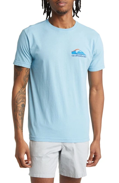Quiksilver Pastime Paradise Graphic Tee In Sky Blue