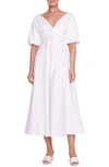 STAUD FINLEY STRETCH COTTON DRESS