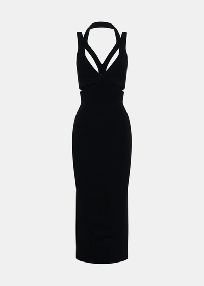 Dion Lee Interlink Cut-out Maxi Dress In Black